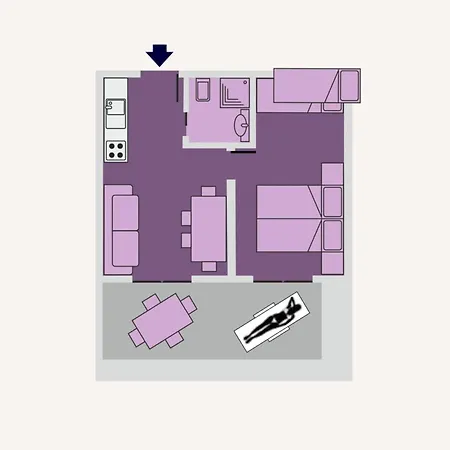 아파트 Fully Furnished On The Floor